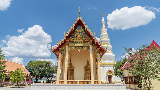 泰国南部传统佛教寺庙实拍背景