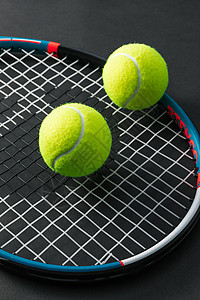 网球和网球拍背景图片