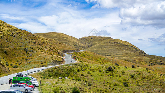 越野路华新西兰皇冠山脉自驾风光背景