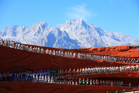 风景实景玉龙雪山印象丽江实景演出背景