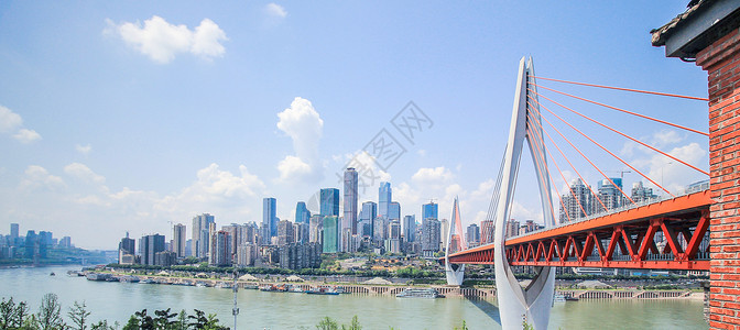 芭东重庆城市天际线背景