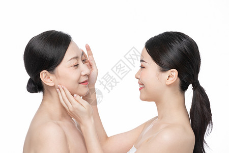 母女美容护肤保湿图片