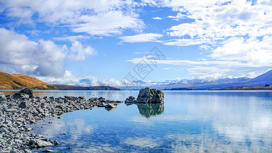 新西兰特卡波湖风光背景图片