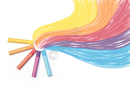 彩色手绘气泡创意油画棒手绘背景