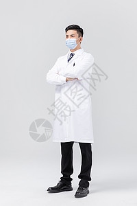 戴口罩戴男性医生形象图片