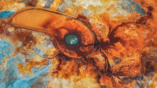 青海茫崖艾肯泉“恶魔之眼”自然壮观奇景高清图片