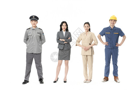 保安职业形象青年职业形象展示背景