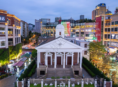 厦门中山路中华城新街堂教堂背景图片