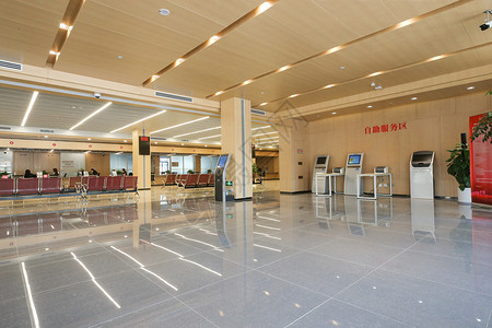 政务新媒体苏州工业园区人力资源服务产业园公共服务大厅内部背景