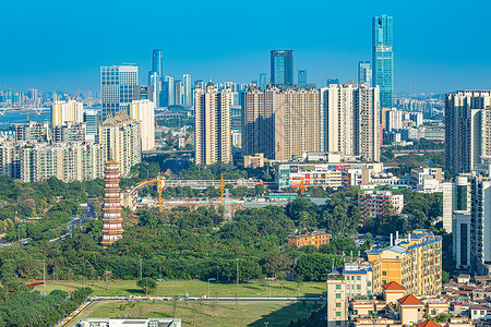 广东省广州市海珠区赤岗塔等建筑群背景图片