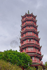 广州市南沙天后宫南岭塔背景