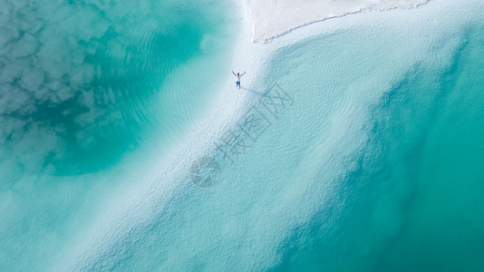 边缘毛边青海海西网红景区翡翠湖背景