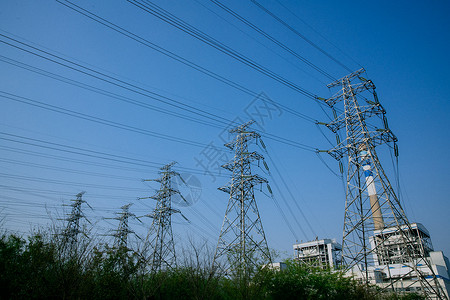 电塔电能工业线高清图片