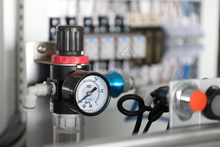 气压测量油水分离过滤器气源处理器特写背景