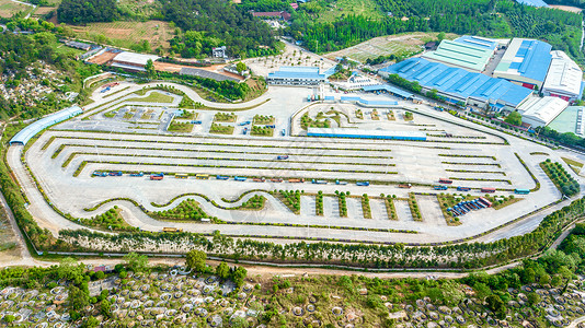 驾校场地航拍驾照考试中心场地汽车驾驶执照考试区域背景