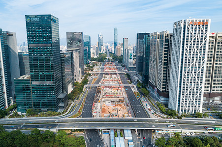 修建道路深圳福田区深南大道地铁施工背景