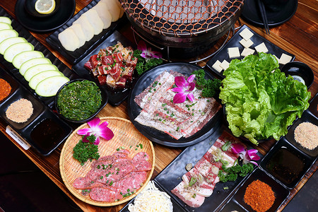 日式烤肉烧烤烤和牛高清图片
