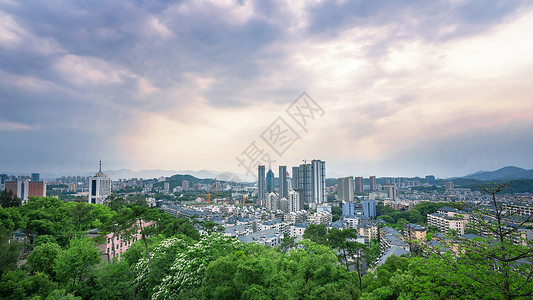 福建省会福州城全景背景