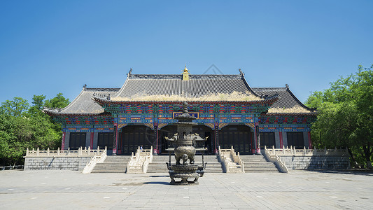 东北佛寺广佑寺风景区背景图片