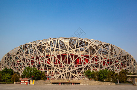 北京国家体育场鸟巢夜景灯光图片
