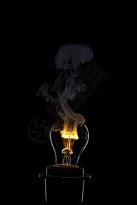 燃烧的灯泡背景图片