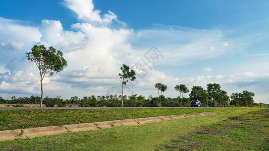 道路绿地旅行道路绿化背景