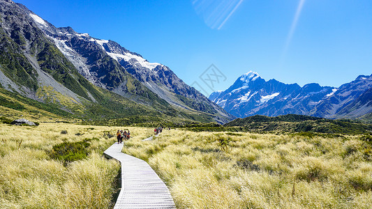 新西兰库克山徒步道高清图片