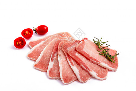 新鲜猪肉生鲜猪肉片高清图片