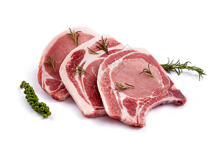 猪肉后腿肥肉与瘦肉高清图片