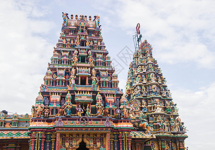 斯里兰卡亭可马里印度神庙高清图片