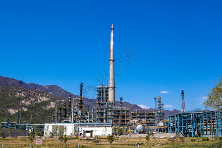 北京燕山石化山脚下炼油厂背景图片