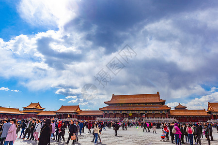 北京故宫古式建筑背景图片