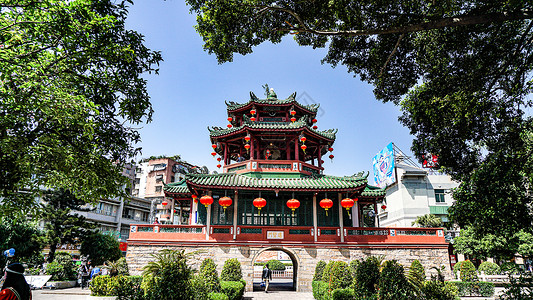 神社门广东揭阳的进贤门背景