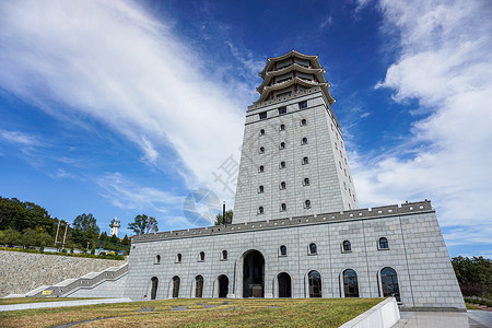 边境口岸多国交界景观高清图片