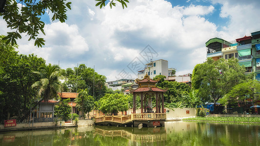 越南河内还剑湖公园背景