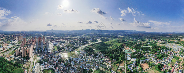 航拍湖南怀化乡村全景图背景