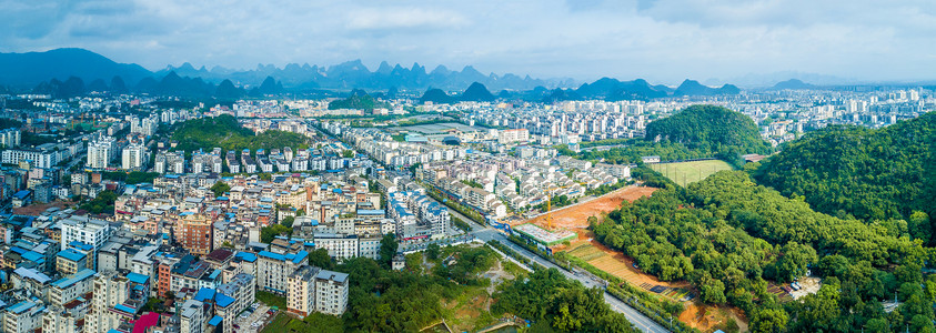 全景图城市桂林城市发展城市建筑群图片