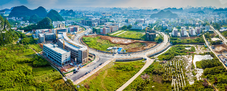 建筑园区开发区创意园工业园全景摄影背景