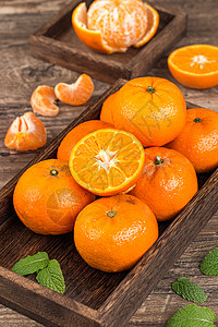 竖版拍摄的柑橘海报素材背景图片