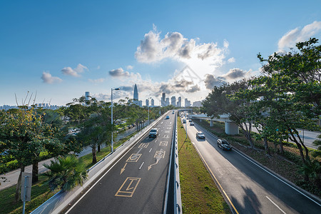 道路交通交通景观深圳城市道路背景