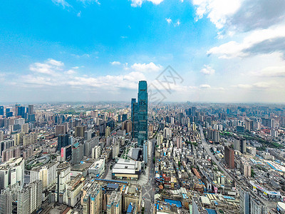 航拍湖南长沙IFS大楼全景背景图片