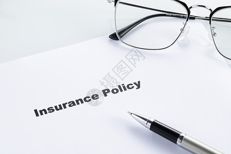 签署保险单保险单签字概念背景