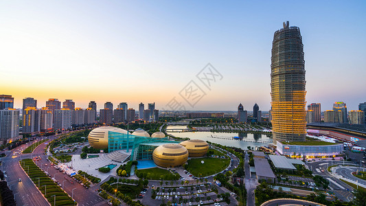 会展中心建筑郑州城市地标背景