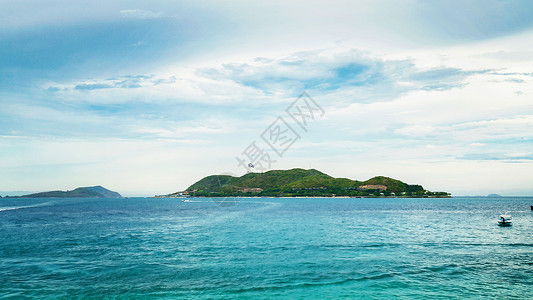 越南芽庄海岛四岛风光背景