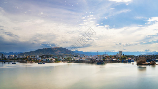 越南海滨城市芽庄城市风光高清图片
