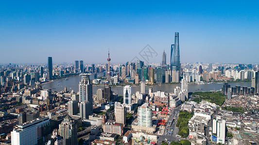 航拍上海城市建筑图片