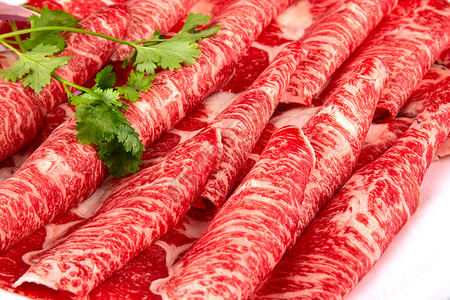 日本餐饮牛肉卷食材摄影背景