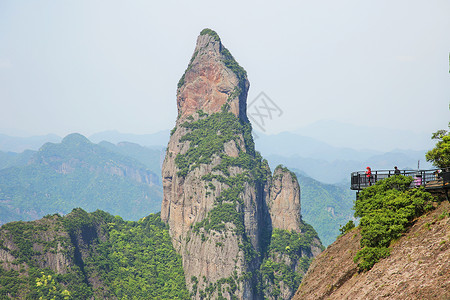 台州旅游台州神仙居地标观音峰背景