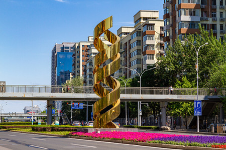 北京中关村北京海淀中关村地标背景