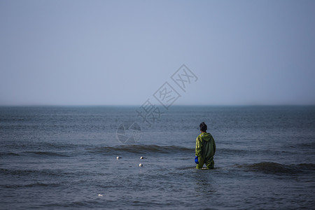 渔人图片赶海背景